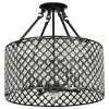 Cheap 🥰 Edvivi Lighting Marya 4-Light Antique Black Beaded Drum Semi Flush Mount Crystal Chandelier 🔔