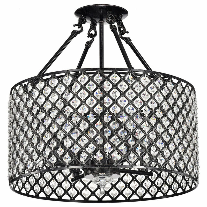 Cheap 🥰 Edvivi Lighting Marya 4-Light Antique Black Beaded Drum Semi Flush Mount Crystal Chandelier 🔔 1 Cheap 🥰 Edvivi Lighting Marya 4-Light Antique Black Beaded Drum Semi Flush Mount Crystal Chandelier 🔔
