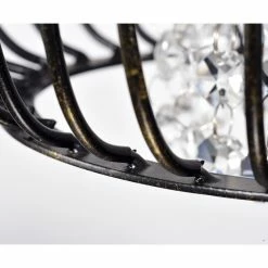 Cheap 🎁 Edvivi Lighting 1-Light Antique Bronze And Crystal Bead Bell Shade Semi Flush Mount Glam 🌟 -ceiling lighting store 3ee1f2640b36482a 5481 w800 h800 b0 p0