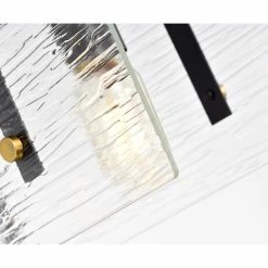 Best deal 🌟 Edvivi Lighting 3-Light Black And Antique Gold Pendant Light With Verre Strie Glass 👍 -ceiling lighting store 3fd12e570c5394e8 9119 w800 h800 b0 p0