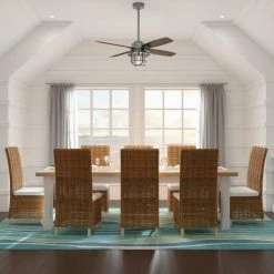 Promo 😀 Hunter Fan Company Hunter 52" Port Royale Matte Silver Ceiling Fan, LED Light Kit And Remote 🎁 -ceiling lighting store 40c1b8740f8fcce4 9893 w800 h800 b0 p0