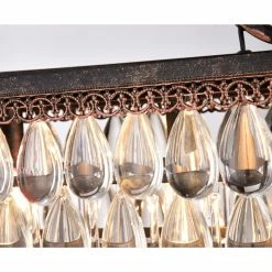 Brand new ⌛ Edvivi Lighting 4-Light Antique Bronze Rectangular Crystal Chandelier Dining Room Fixture Glam 🎉 -ceiling lighting store 427188eb0be5a517 9357 w800 h800 b0 p0
