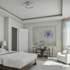 Brand new 😍 VONN Zuben Circular LED Ceiling Light, Silver, 20" 🎁 -ceiling lighting store 4291b2f00bdc8ef0 8180 w800 h800 b0 p0