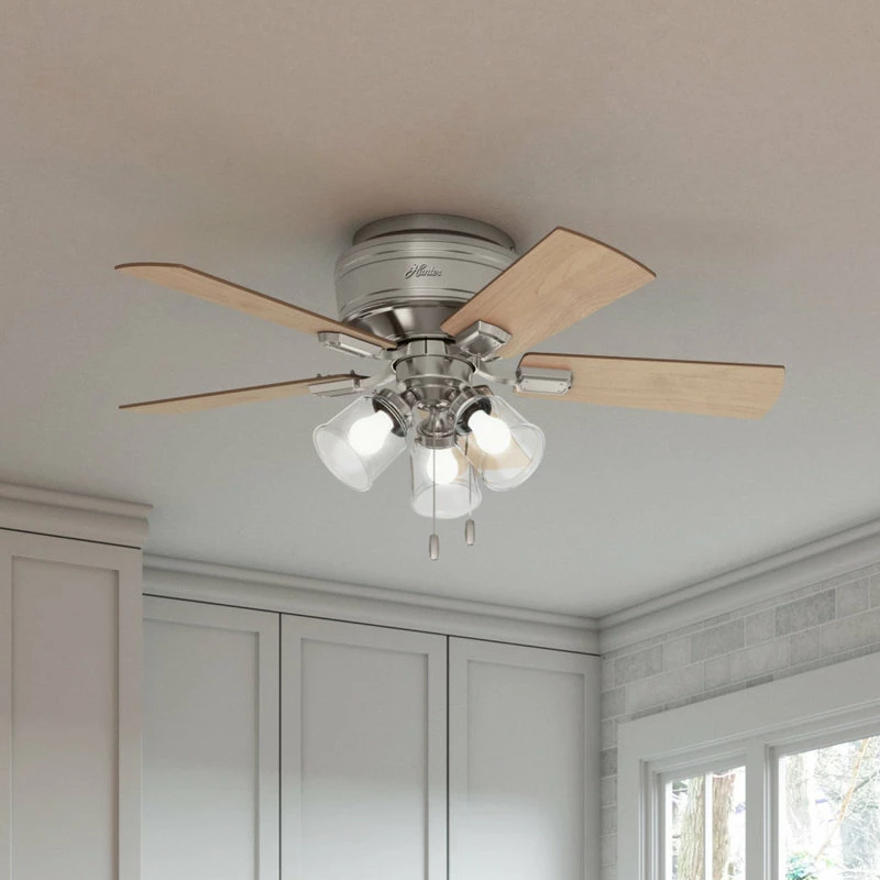 Hot Sale 😉 Hunter Fan Company Crestfield Brushed Nickel Ceiling Fan With Light, 42" ❤️ 3 Hot Sale 😉 Hunter Fan Company Crestfield Brushed Nickel Ceiling Fan With Light, 42" ❤️ - Image 3