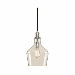 Cheap β Olliix Hampton Hill Auburn Bell Shaped Glass Pendant, Silver β€οΈ
