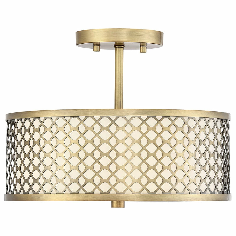 Outlet π― Helmsman Lighting Works 2-Light Semi-Flush Mount, Natural Brass π 1 Outlet π― Helmsman Lighting Works 2-Light Semi-Flush Mount, Natural Brass π