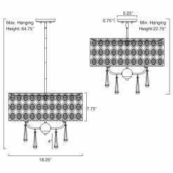 Promo 🥰 Kira Home Amelia 18" Chic Crystal Chandelier Pendant Light, Brushed Nickel ✔️ -ceiling lighting store 46b1528d0361a2b4 8687 w800 h800 b1 p0
