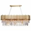 Best Sale 🛒 Morsale.com Gio Gold Plated Kitchen Island Lighting Fixture, Length 47" ⭐