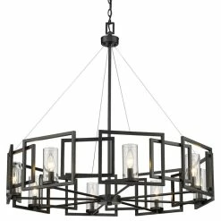 Top 10 🔔 Golden Lighting Marco 8-Light Chandelier, Gunmetal Bronze, Matte Black, Matte Black 🔔