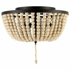 Discount ⭐ JONATHAN Y Allison Wood Beaded LED Flush Mount, Antique Gold, Cream, 15", Oil Rubbed Bronze ⭐ -ceiling lighting store 49f179180f7630c3 6030 w800 h800 b1 p0
