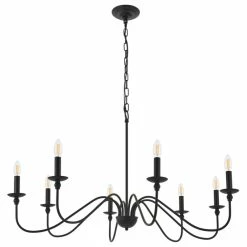 Deals ⌛ Elegant Furniture & Lighting Matte Black And Brass Finish Pendant, Matte Black, 42"x21.8 🔥 -ceiling lighting store 4ca1896e0e723df7 9037 w800 h800 b1 p0