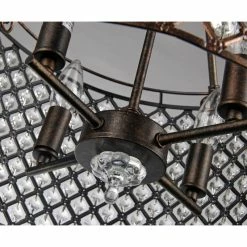 New 😉 Edvivi Lighting Marya 4-Light Antique Copper Beaded Drum Semi Flush Mount Crystal Chandelier Gla 🌟 -ceiling lighting store 4d7186da07ac9751 9358 w800 h800 b0 p0