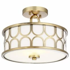 Outlet ⌛ Trade Winds Lighting Trade Winds Courtland Semi-Flush Mount Ceiling Light In Natural Brass 👏 -ceiling lighting store 4ef146590f925da0 5614 w800 h800 b1 p0