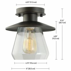 Wholesale ❤️ Globe Electric Nate 1-Light Oil Rubbed Bronze Semi-Flush Mount Ceiling Light 🤩 -ceiling lighting store 4ef1ff970c81948f 6210 w800 h800 b1 p0