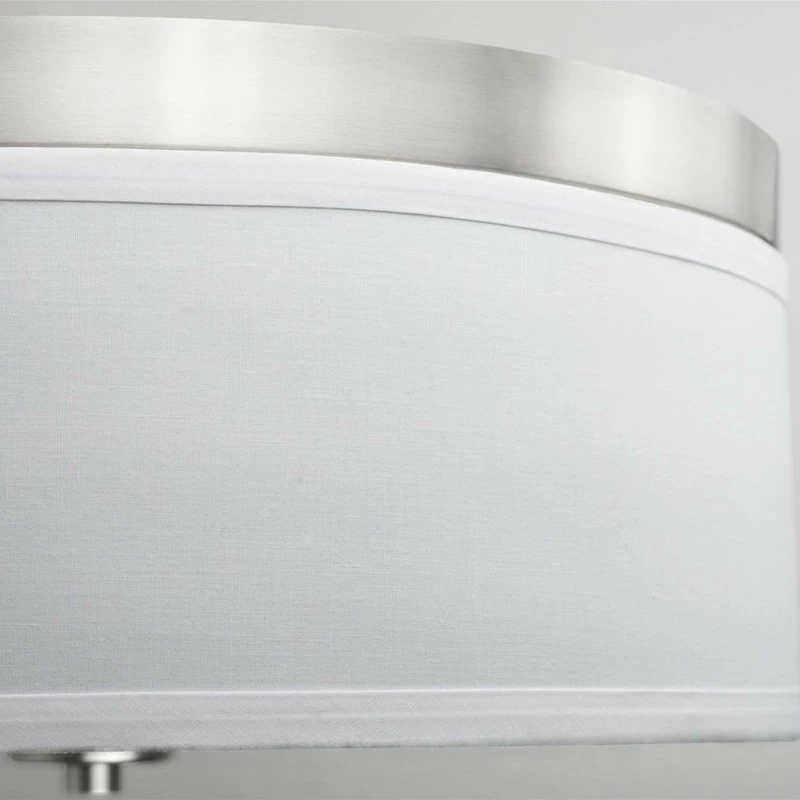 Best deal β Kira Home Walker 15" Flush Mount Ceiling Light, White Fabric Shade, Round Glass π 5 Best deal β Kira Home Walker 15" Flush Mount Ceiling Light, White Fabric Shade, Round Glass π - Image 5