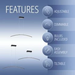 Flash Sale 🎁 JONATHAN Y Roxanna 41.5" Dimmable Adjustable Integrated Led Linear Pendant, Black 🔥 -ceiling lighting store 5041ac47037e3ea7 6654 w800 h800 b0 p0