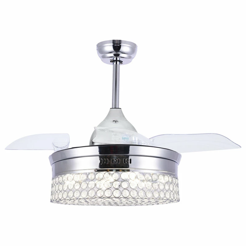 Cheap π€© Bella Depot Transitional Crystal Ceiling Fan With Remote, Light, Retractable Blades, Chrome, π€© 2 Cheap π€© Bella Depot Transitional Crystal Ceiling Fan With Remote, Light, Retractable Blades, Chrome, π€© - Image 2