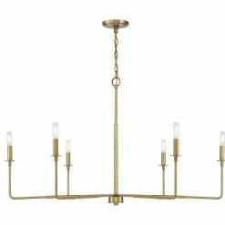 Deals 🥰 Savoy House Salerno 6-Light Warm Barss Chandelier ⭐