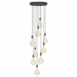 Outlet π Tala Graphite 9 Pendant With Large Black And Black Ash Canopy And Voronoi II Bulbs β¨