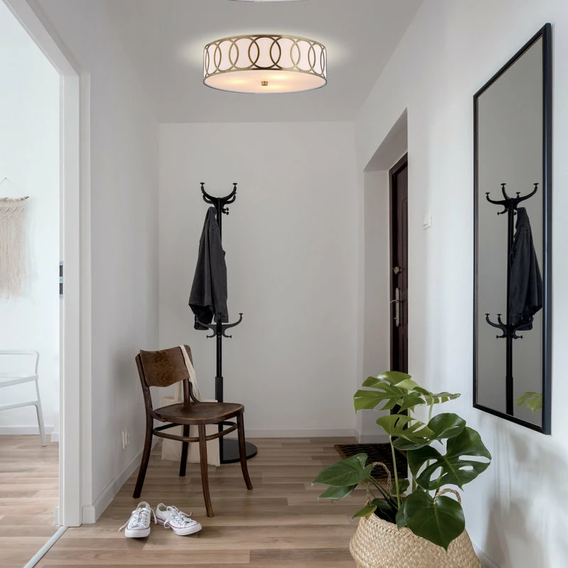 Discount ⭐ JONATHAN Y Aria 2-Light Metal LED Flush Mount, Brass Gold, 15.5"w 😀 9 Discount ⭐ JONATHAN Y Aria 2-Light Metal LED Flush Mount, Brass Gold, 15.5"w 😀 - Image 9