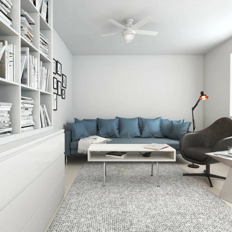 Coupon ✔️ Hunter Fan Company 46" Anslee Low Profile Ceiling Fan With Light, Fresh White 👏 2 Coupon ✔️ Hunter Fan Company 46" Anslee Low Profile Ceiling Fan With Light, Fresh White 👏 - Image 2