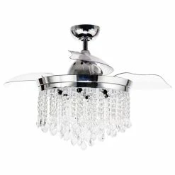 Hot Sale 🥰 Whoselamp 42inAbella Modern Crystal Retractable Ceiling Fan With Lights And Remote Control 🎁 -ceiling lighting store 53d1dc830d2c4c88 3144 w800 h800 b1 p0