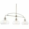 Flash Sale 💯 Kira Home Harlow 37.5" Farmhouse / Schoolhouse Island Light, Glass Shades 🧨