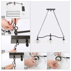 Cheap ✔️ LALUZ 3-Light Wrought Iron Chandelier 🔥 -ceiling lighting store 55110d240d42611b 7426 w800 h800 b1 p0