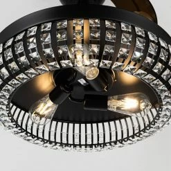 Cheapest ⌛ Whoselamp 42 In. Modern Black Crystal Retractable Ceiling Fan With Light Kit And Remote 👍 -ceiling lighting store 5581cb050315a325 2796 w800 h800 b0 p0