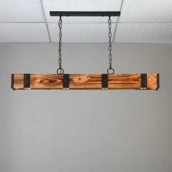 Deals 💯 Homary Loft Style 4-Light LED Linear Rust Wood, Metal Island Pendant Light 🛒 -ceiling lighting store 565102af01767f9a 1868 w800 h800 b0 p0