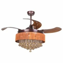 Wholesale 😉 ParrotUncle Crystal Led Ceiling Fan With Foldable Blades, Coffee Brown 🔥 10 Wholesale 😉 ParrotUncle Crystal Led Ceiling Fan With Foldable Blades, Coffee Brown 🔥 -ceiling lighting store 56e1d0130b3362f3 4609 w800 h800 b1 p0