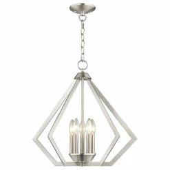 Discount π Livex Lighting Inc. Prism 5-Light Chandelier, Brushed Nickel π
