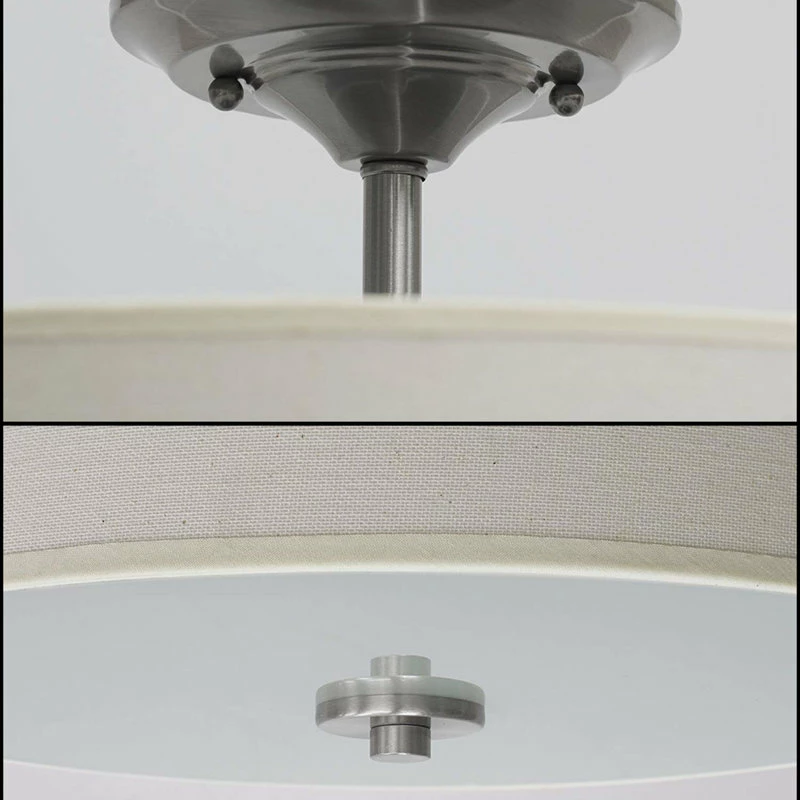Deals 🛒 Kira Home Addison 13" Ceiling Light, Off-White Fabric Drum Shade, Brushed Nickel 🎉 6 Deals 🛒 Kira Home Addison 13" Ceiling Light, Off-White Fabric Drum Shade, Brushed Nickel 🎉 - Image 6