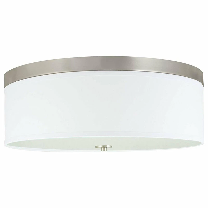Best deal β Kira Home Walker 15" Flush Mount Ceiling Light, White Fabric Shade, Round Glass π 2 Best deal β Kira Home Walker 15" Flush Mount Ceiling Light, White Fabric Shade, Round Glass π - Image 2