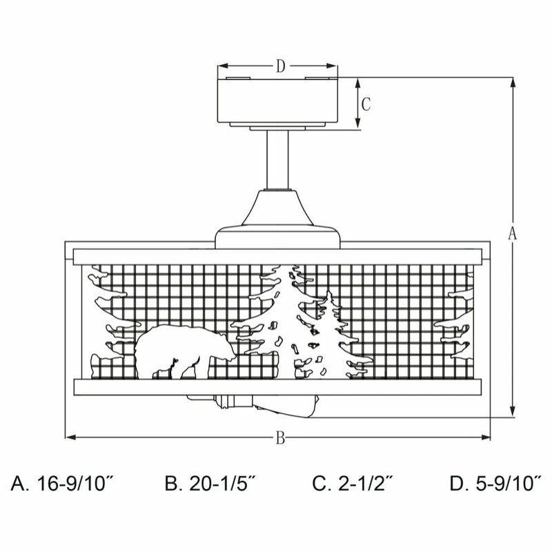 Wholesale 🛒 Vaxcel Kodiak 21" Rustic Indoor Ceiling Fan Light Kit, Oil Rubbed Bronze/Burnished Teak 🔔 8 Wholesale 🛒 Vaxcel Kodiak 21" Rustic Indoor Ceiling Fan Light Kit, Oil Rubbed Bronze/Burnished Teak 🔔 - Image 8