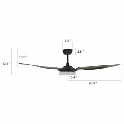 Coupon ⭐ Carro Ceiling Fan With Dimmable LED Light And Remote 10-speed DC Motor, Black, 5 ⌛ -ceiling lighting store 5a211d6b0fa1d803 0507 w800 h800 b1 p0