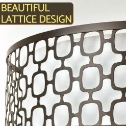 Buy 🤩 Kira Home Harper 23" Double Drum Chandelier, Lattice Outer Metal Shade, Inner 🧨 -ceiling lighting store 5a81611000d3993e 8653 w800 h800 b0 p0