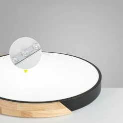 Outlet 🛒 Homary Modern Minimalist LED Wood & Metal & Acrylic Flush Mount Ceiling Light, Black, M 👏 -ceiling lighting store 5df154aa038d5c1f 8877 w800 h800 b0 p0