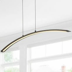 Flash Sale 🎁 JONATHAN Y Roxanna 41.5" Dimmable Adjustable Integrated Led Linear Pendant, Black 🔥