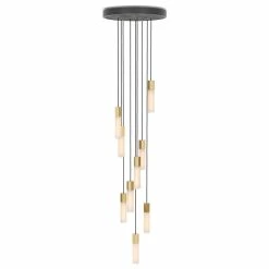 Cheap 🔥 Tala Basalt 9 Drop Ceiling Light With Brass Pendant 🎁