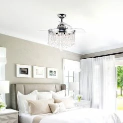 Hot Sale 🥰 Whoselamp 42inAbella Modern Crystal Retractable Ceiling Fan With Lights And Remote Control 🎁 -ceiling lighting store 60611b320d2c4c8e 3144 w800 h800 b0 p0