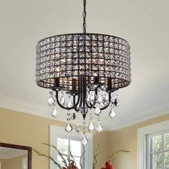 Budget π― Greenville Signature Alytus 4-Light Crystal Chandelier Black π§¨