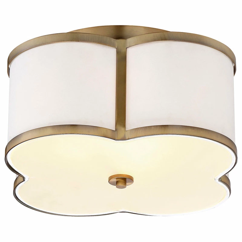 Deals ✨ Helmsman Lighting Works 3-Light Semi-Flush Mount, Natural Brass ✨ 3 Deals ✨ Helmsman Lighting Works 3-Light Semi-Flush Mount, Natural Brass ✨ - Image 3