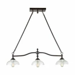 Wholesale 👍 LNC Lighting LNC 3-Lights Farmhouse Antique Bronze Linear Chandelier For Dining Room 🤩