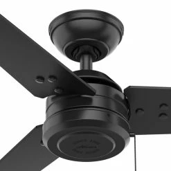 Coupon ❤️ Hunter Fan Company Hunter 44" Cassius Outdoor Ceiling Fan, Matte Black With Pull Chain 😍 -ceiling lighting store 62a1736e0eb44f93 6630 w800 h800 b0 p0