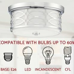 Flash Sale ❤️ Kira Home Sienna 13" Flush Mount Ceiling Light, Round Frosted Glass Diffuser 🔔 -ceiling lighting store 62c1432200d25b2a 9235 w800 h800 b0 p0