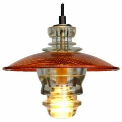 Best reviews of ✨ Railroadware Lighting & Hardware Insulator Light Lantern LED Pendant 8" Traffic Light Lens 120V 6W 580 Lumens 🎉
