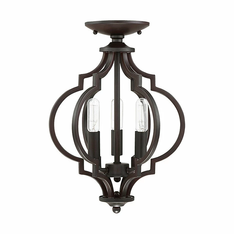 Cheap 😀 Helmsman Lighting Works 3-Light Semi-Flush Mount, Oil Rubbed Bronze 🥰 2 Cheap 😀 Helmsman Lighting Works 3-Light Semi-Flush Mount, Oil Rubbed Bronze 🥰 - Image 2