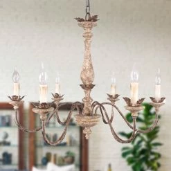 Deals β Oaks Aura French Traditional Elegant Wood And Iron Chandelier, 6-Light π₯