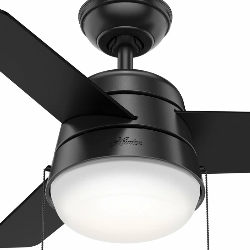 Cheapest π Hunter Fan Company 36" Aker Matte Black Ceiling Fan With Light 𧨠8 Cheapest π Hunter Fan Company 36" Aker Matte Black Ceiling Fan With Light 𧨠- Image 8